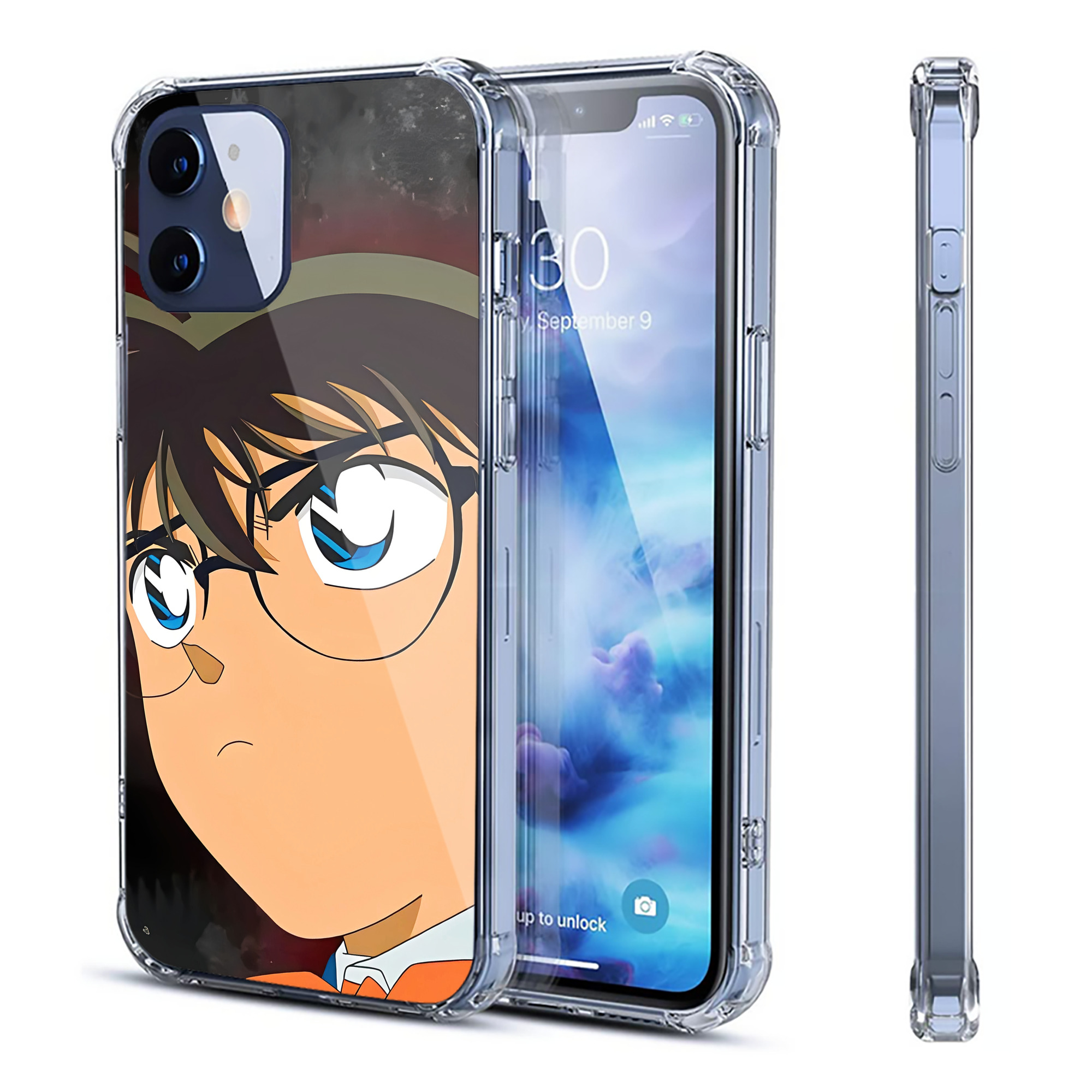 （画像用） 名探偵コナン Detective Conan 【iPhone 12シリーズ対応】透明スマホケース（クリアソフトケース）